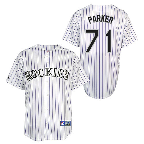 Kyle Parker #71 Youth Baseball Jersey-Colorado Rockies Authentic Home White Cool Base MLB Jersey